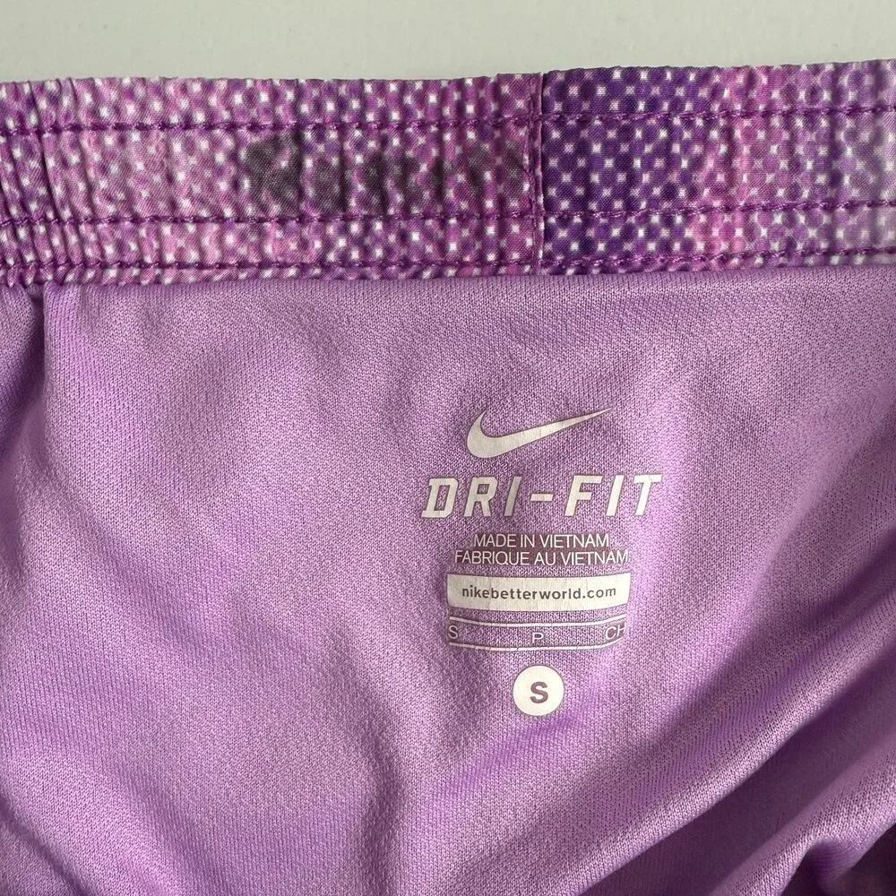 Nike Women's Modern Tempo Purple Dri-Fit Athletic Running Shorts Size S Small